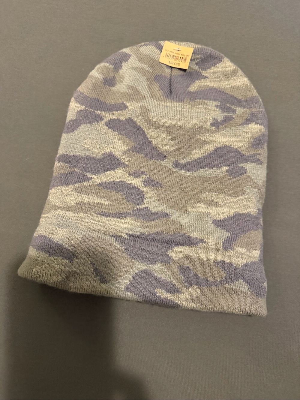 American Eagle Camo Knit Beanie - Gray